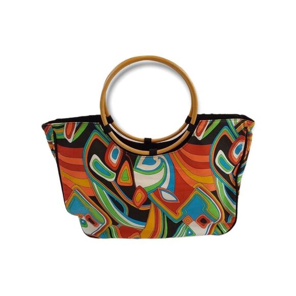 WOMEN'S Multicolour Orange Printed Cotton Bag - Picture 2 of 12
